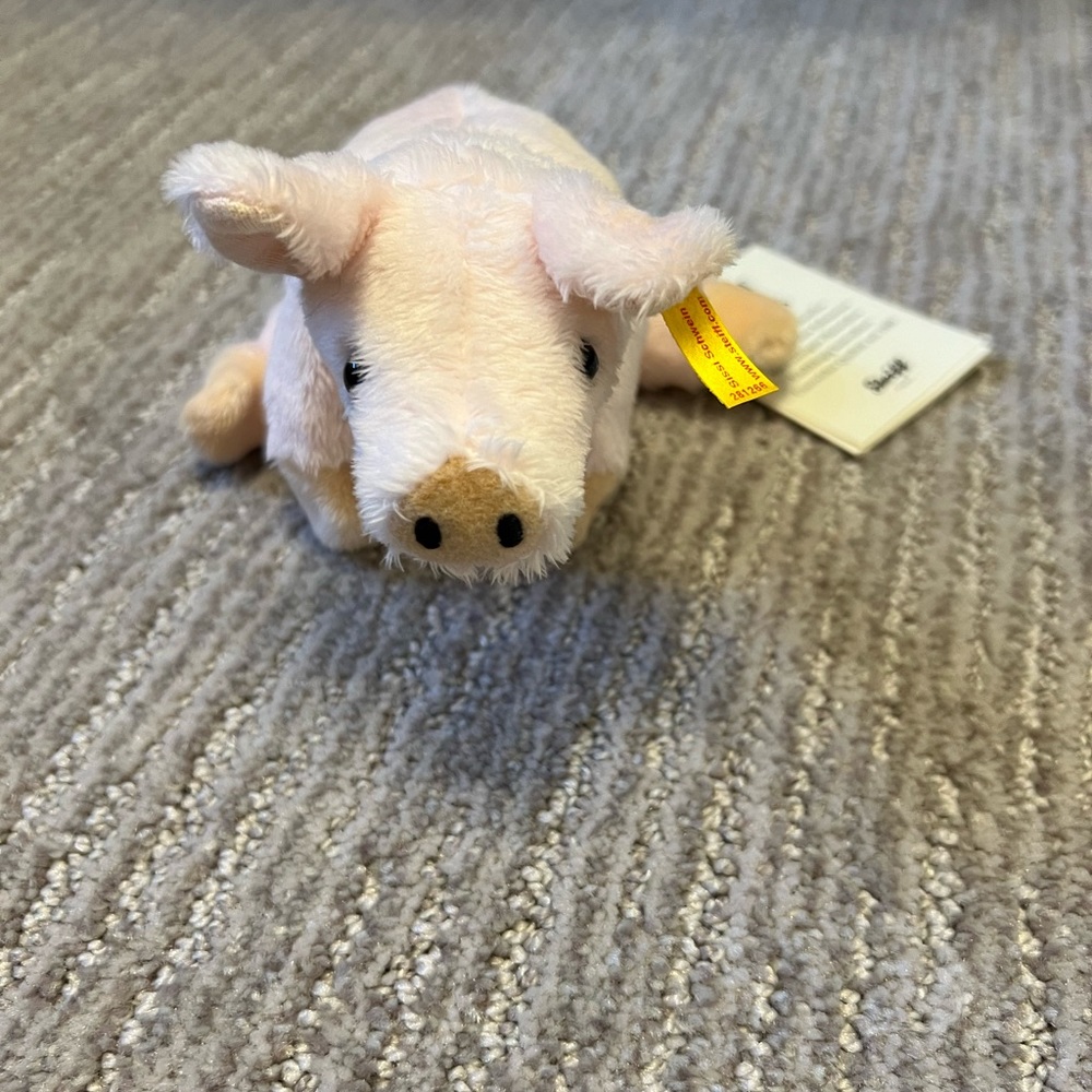 Steiff pig plush, new with tag